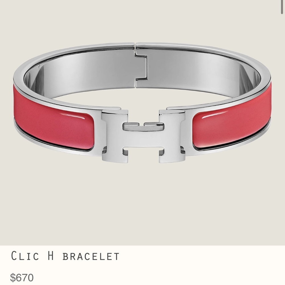 Hermes Clic H Bracelet in Hibiscus